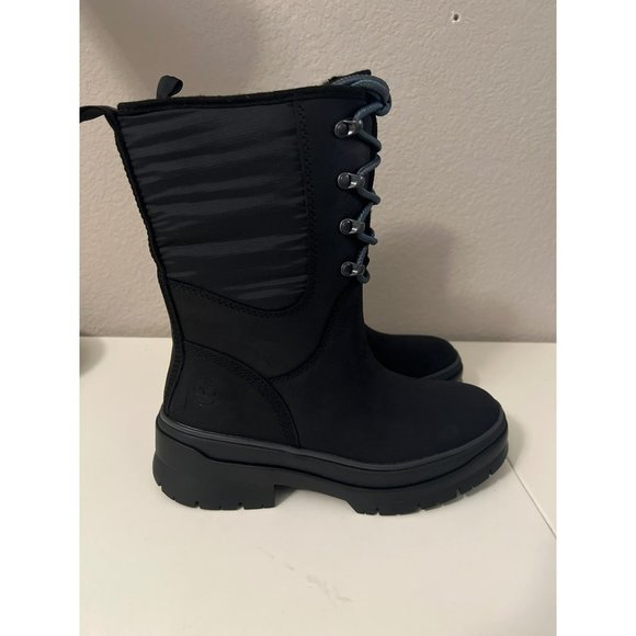 NEW Timberland | Malynn Snow Boots Black Waterproof Leather Sz 5.5 - Picture 5 of 9